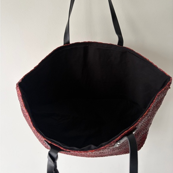 ALL SAINTS  Mosley Straw Leather Tote - Picture 7 of 10